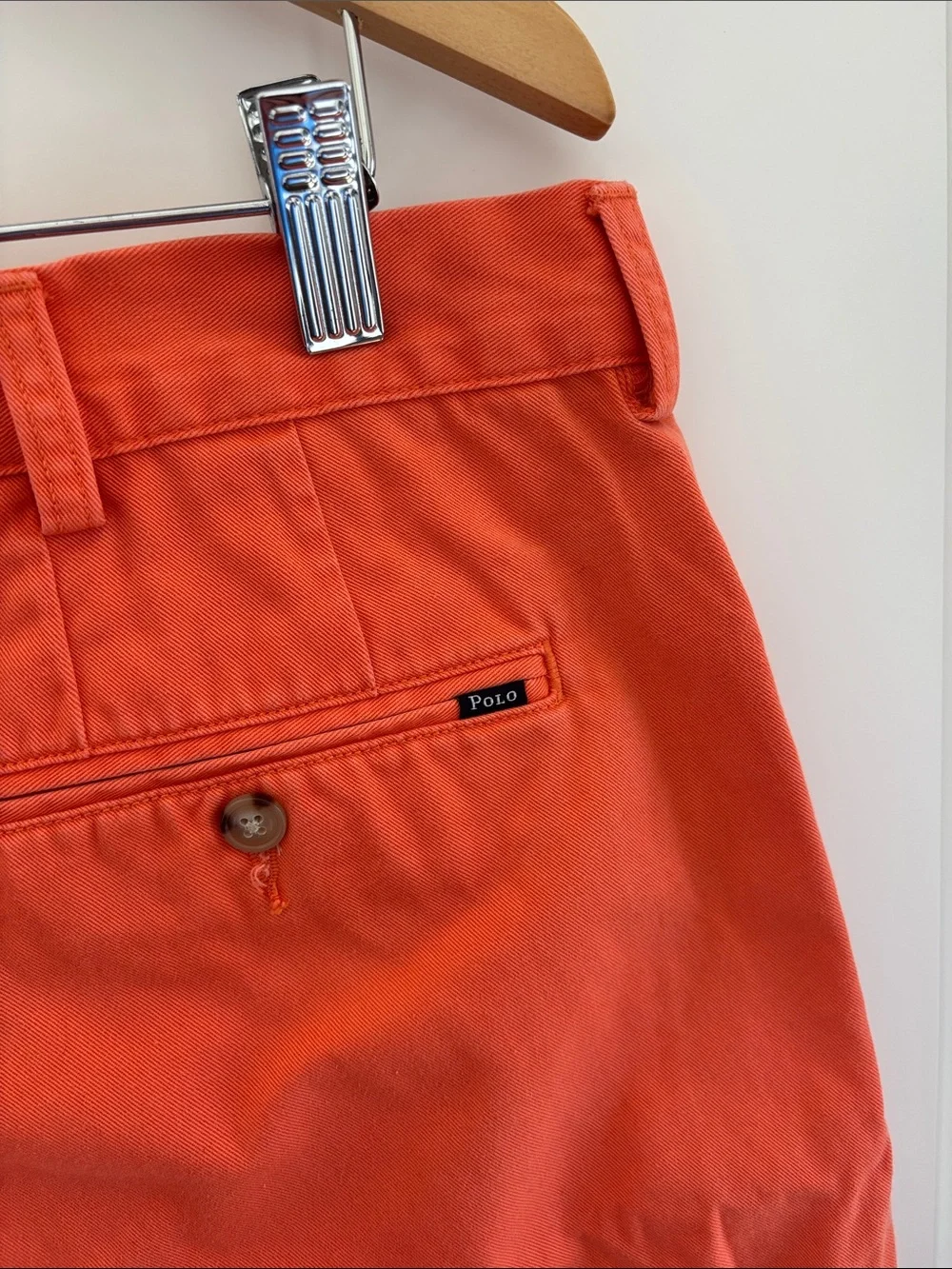 Polo Ralph Lauren Chino Classic 9” Shorts Golf Travel Preppy Orange Mens Size 38